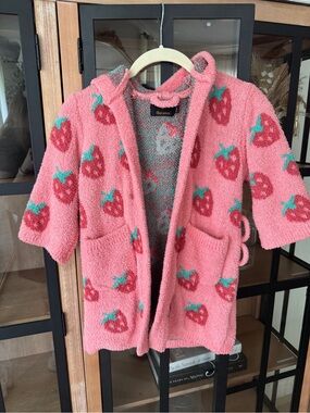 Toddler strawberry robe styled collection madi Nelson barefoot dreams pockets